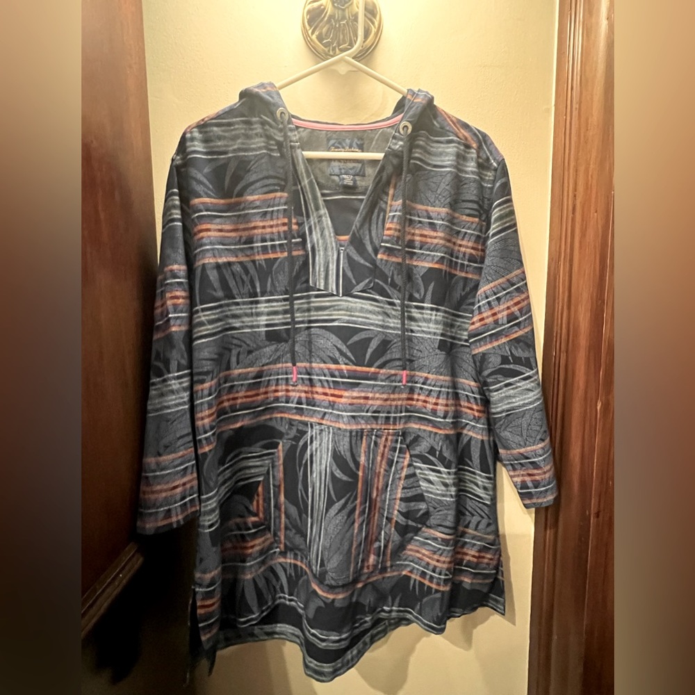 Tommy Bahama and Pendleton Rare Serape Striped Baja 100% Cotton Hoodie XL